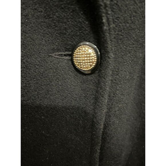 Vintage Women Double-Breasted Wool Coat Gold Embroidered Shoulders Union Tag USA - Picture 8 of 13